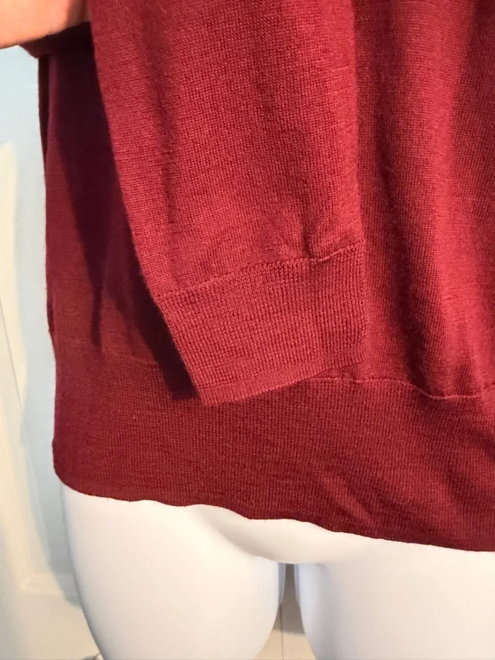 J.Crew Victorian Romantic Lace Collar Ruffle Lace Neck Maroon Size Small